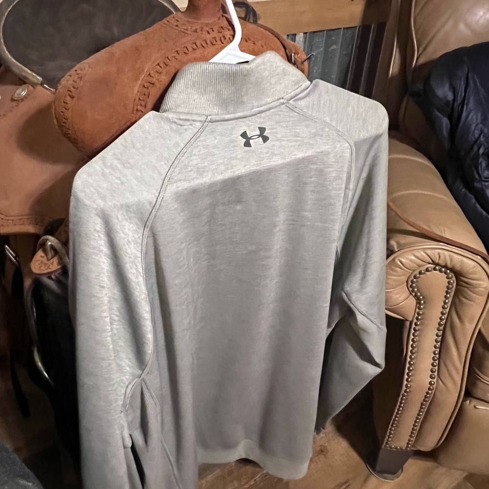 Under Armour Light Gray Pullover With Quarter-Zip - image 3